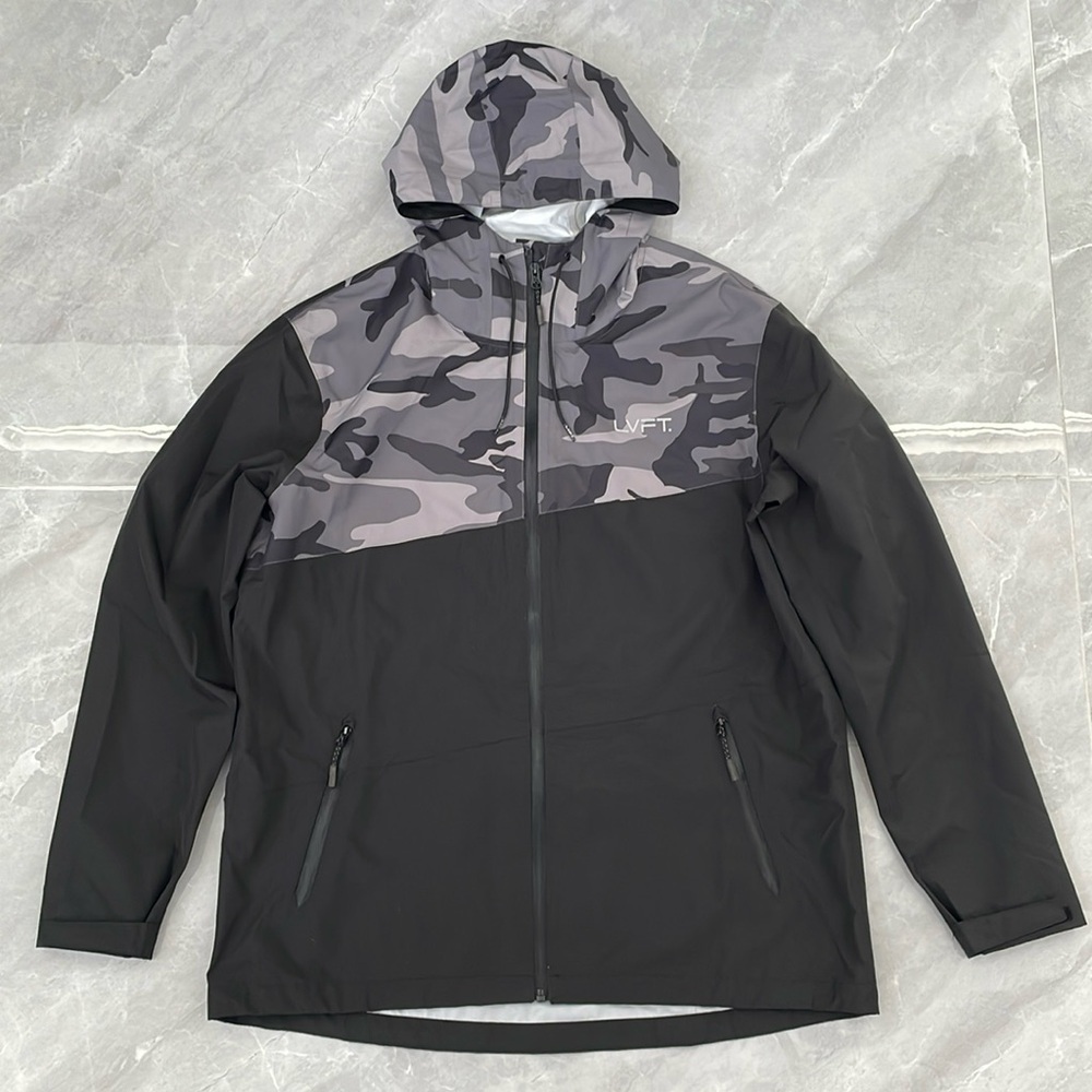 Men’s LVFT Live Fit Hoodie Zipper Windbreaker Rain Jacket XL